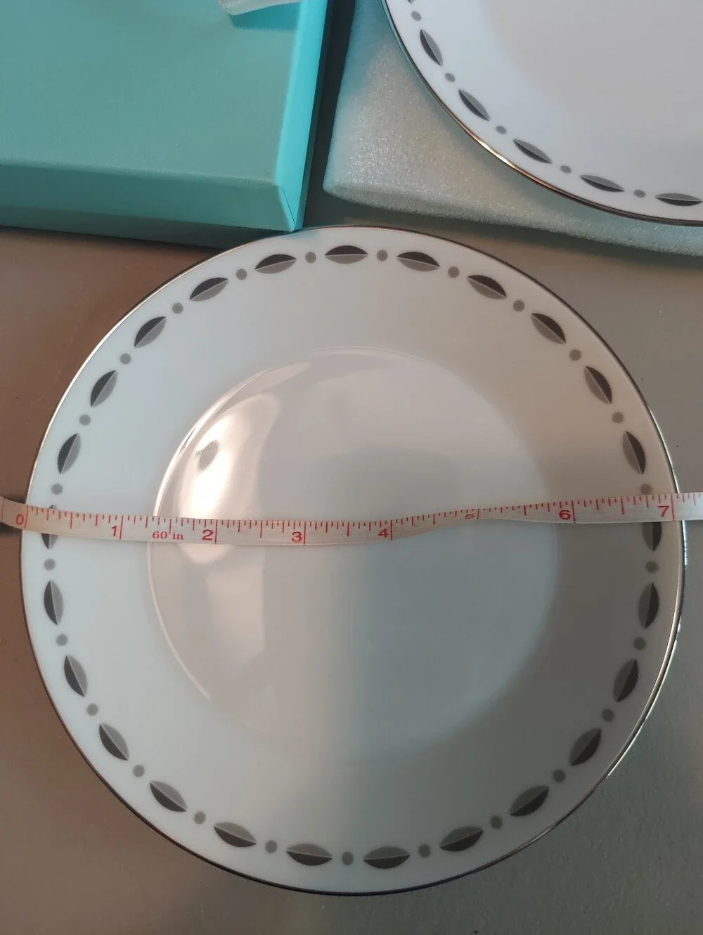 2 Tiffany & Co. Gramercy Appetizer Plates In Box With Ribbon - Vintage